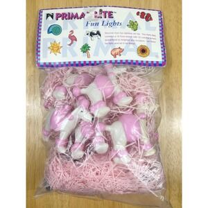 VTG Primal Lite Poodle String Lights Pink 1995 Retro Kitsch‎ 14 ft Deadstock NOS